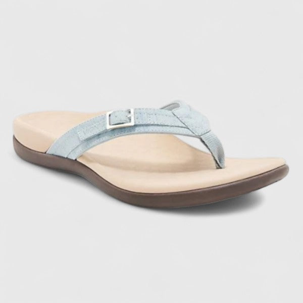 Women's Thong Sandals | Adjustable Buckle Contoured Footbed Flat Sole