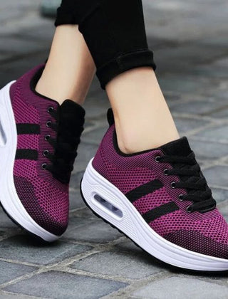 Women's Sneakers | Lace-Up Mesh Knit Air Cushion Sole