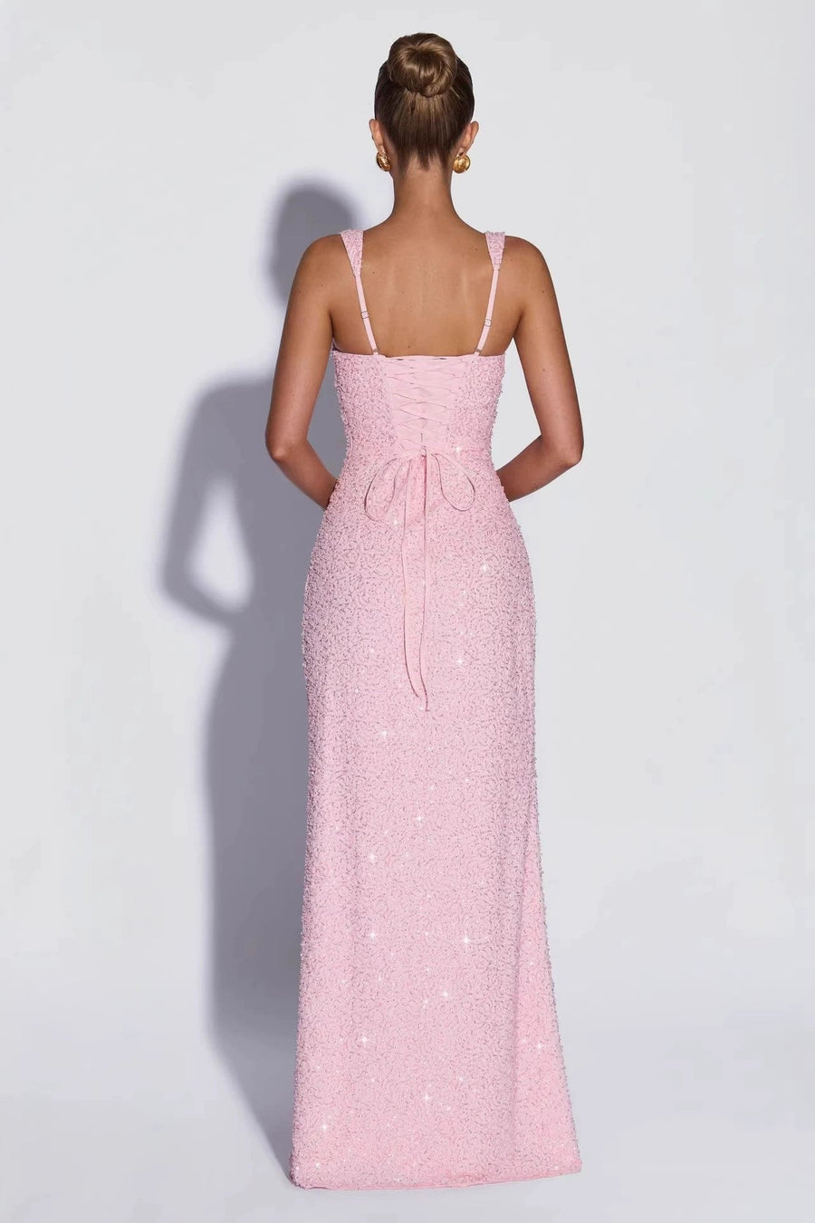 Women's X Mas Dress | Maxi Sleeveless Square Neckline Sequin