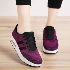 Women's Sneakers | Lace-Up Mesh Knit Air Cushion Sole