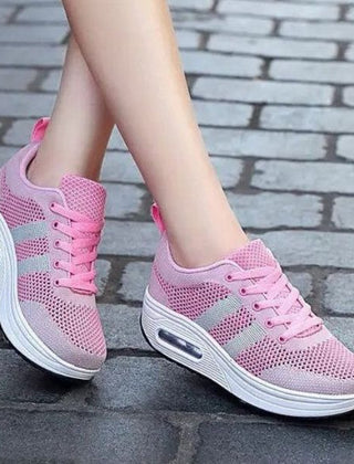 Women's Sneakers | Lace-Up Mesh Knit Air Cushion Sole