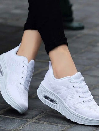 Women's Sneakers | Lace-Up Mesh Knit Air Cushion Sole
