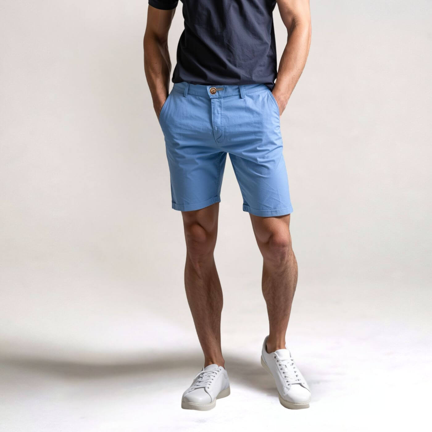 Men's Tailored Dress Shorts | Flat Front Button Closure Relaxed Fit