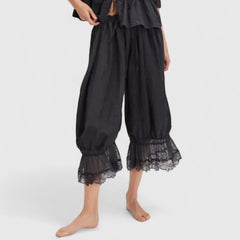 Women's Lace Pants | Midi Length Balloon Leg Linen