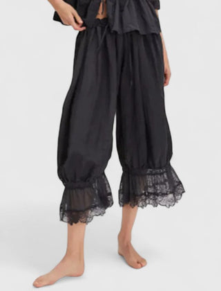 Women's Lace Pants | Midi Length Balloon Leg Linen