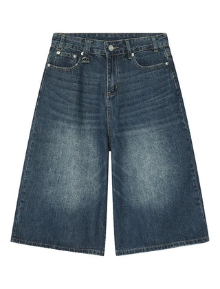 Women's Denim Shorts | High-Rise Baggy Relaxed Washed