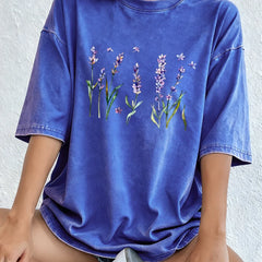 Women's T Shirt | Oversized Relaxed Fit Crew Neck Short Sleeve