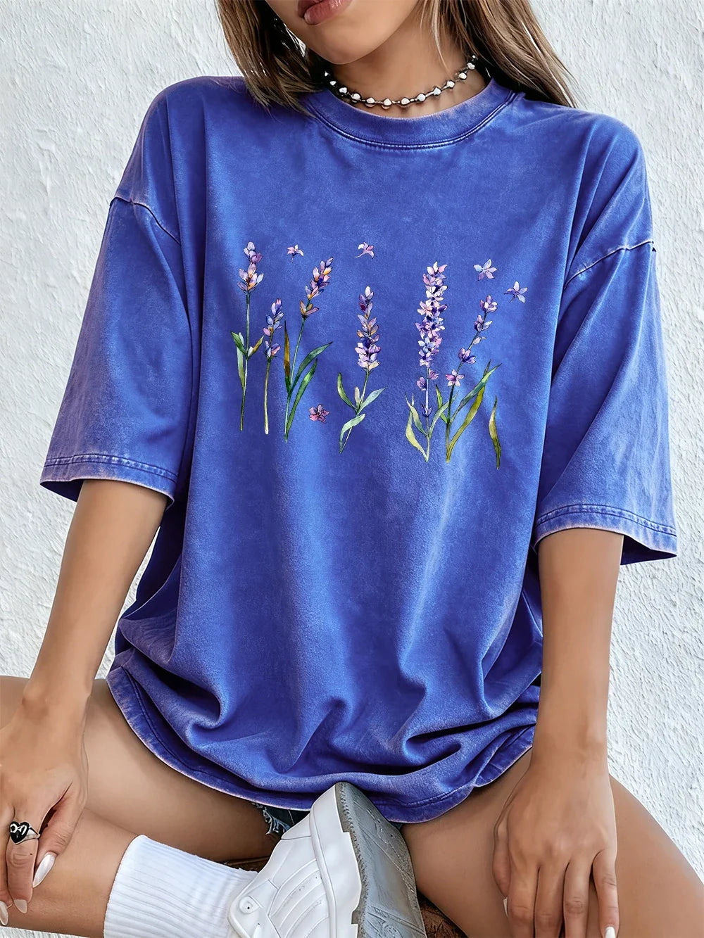 Women's T Shirt | Oversized Relaxed Fit Crew Neck Short Sleeve
