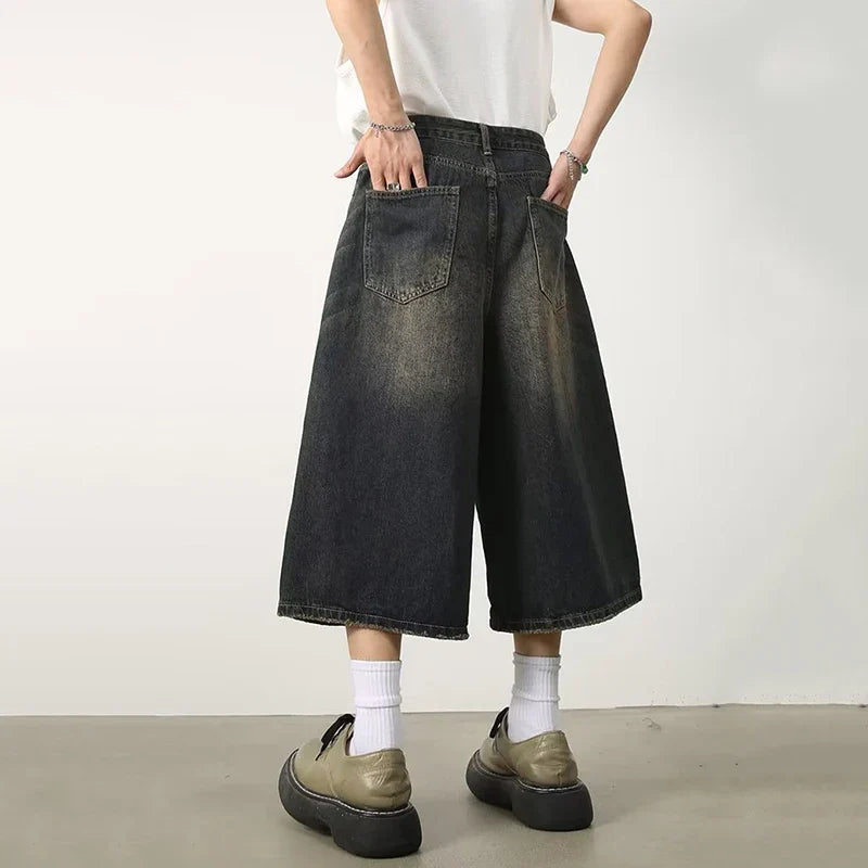 Women's Denim Shorts | High-Rise Baggy Relaxed Washed