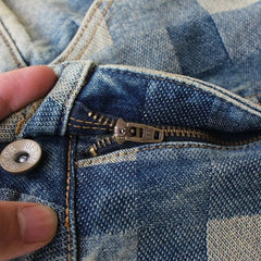 Men's Denim Shorts | Relaxed Fit Patchwork Closure