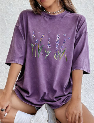 Women's T Shirt | Oversized Relaxed Fit Crew Neck Short Sleeve