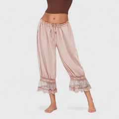 Women's Lace Pants | Midi Length Balloon Leg Linen