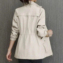 Women's Trench Coat | Lightweight Waterproof Stand Collar