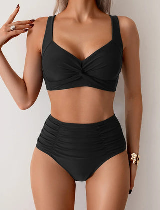 Women's Bikini Set | Sweetheart Neckline High Waist Ruched