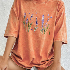 Women's T Shirt | Oversized Relaxed Fit Crew Neck Short Sleeve