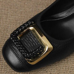 Women's Kitten Heels | Rounded Square Toe Block Heel Slip-On