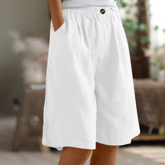 Women's Shorts | Elastic Waist Relaxed Fit Mid-Thigh
