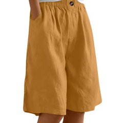 Women's Shorts | Elastic Waist Relaxed Fit Mid-Thigh