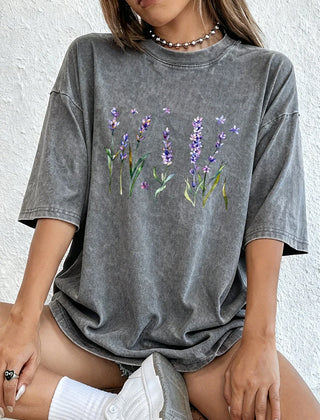 Women's T Shirt | Oversized Relaxed Fit Crew Neck Short Sleeve