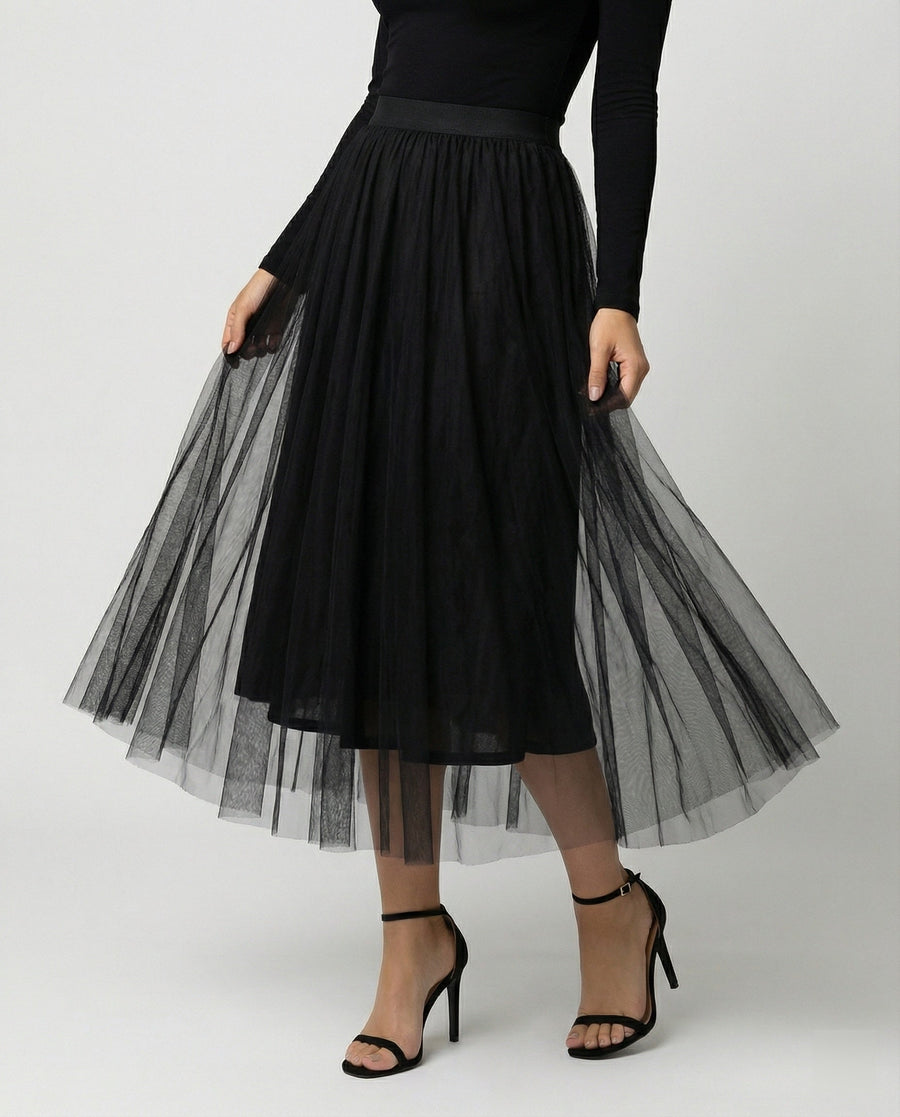 Selena | Elegant High-Waisted Ankle-Length Maxi Skirt 1