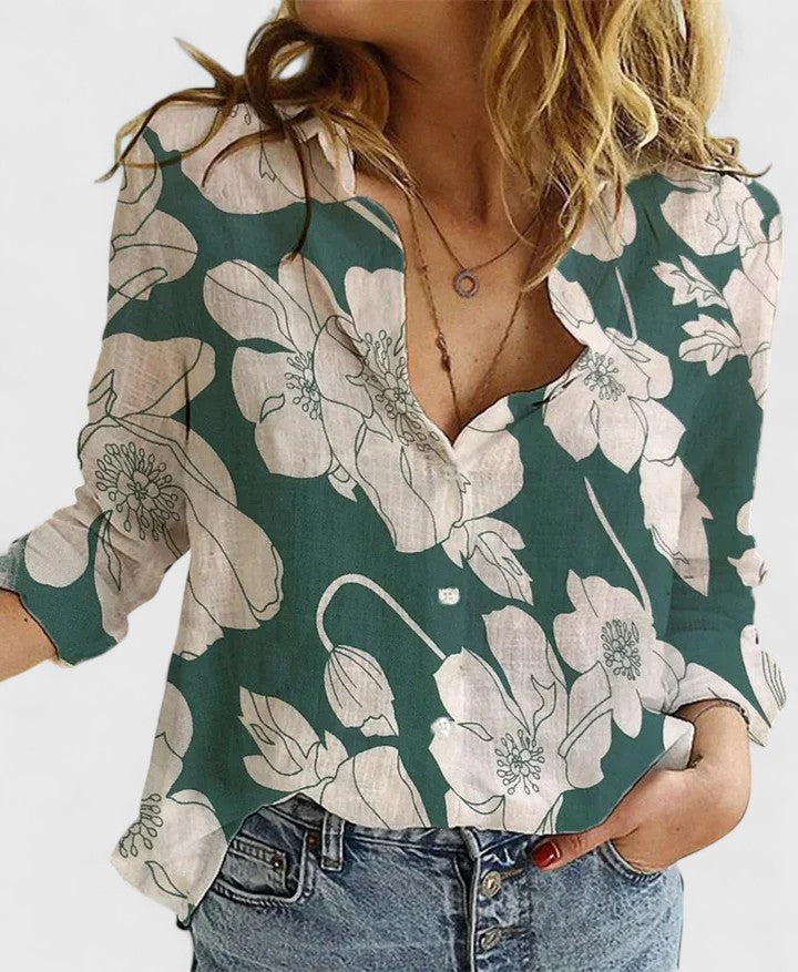 Soren | White Linen Shirt Women Button Down Elegant Loose Fit 11