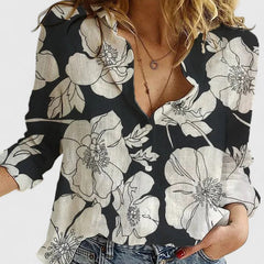 Soren | White Linen Shirt Women Button Down Elegant Loose Fit 9
