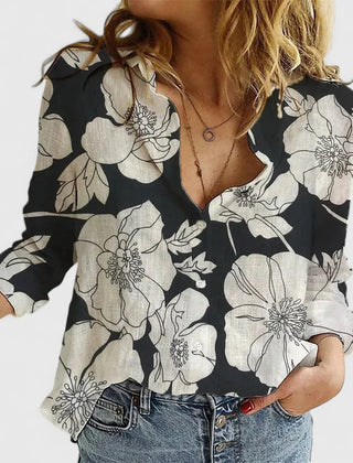 Soren | White Linen Shirt Women Button Down Elegant Loose Fit 9