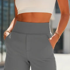 Women's Bermuda Shorts | High Waist Tailored Flat Front Pockets