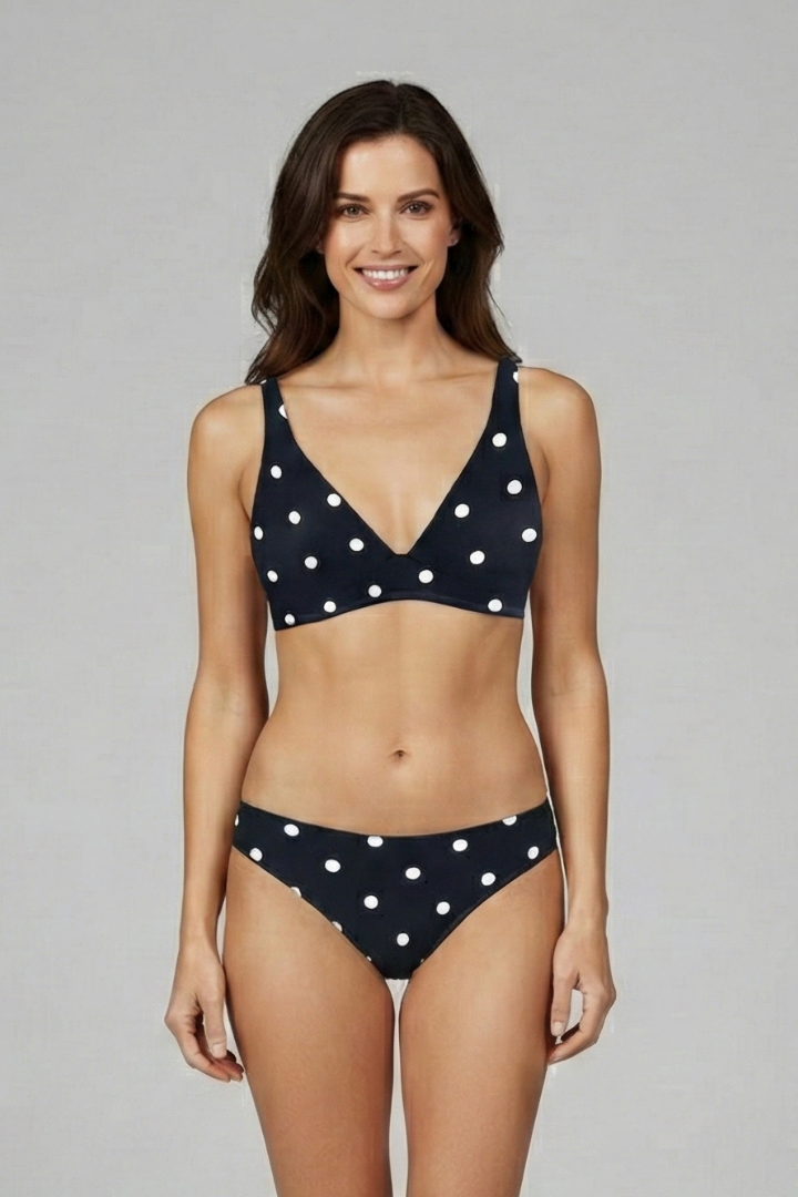 Women's Bikini Top | Halter Neckline Triangle Cups Open Back