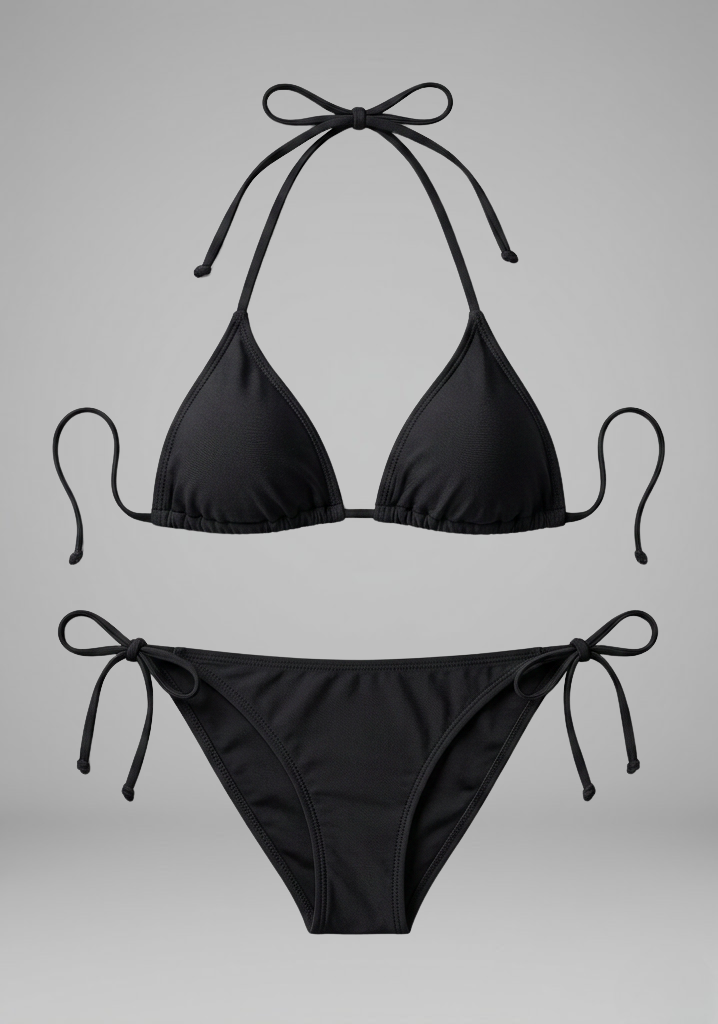 Women's Triangle Bikini | Halter Tie Straps Adjustable Back Closure