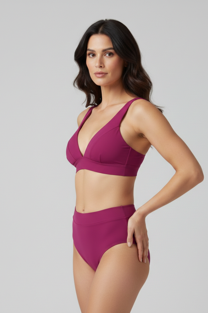 Women's Bikini Top | V-Neck High Waist Swimwear