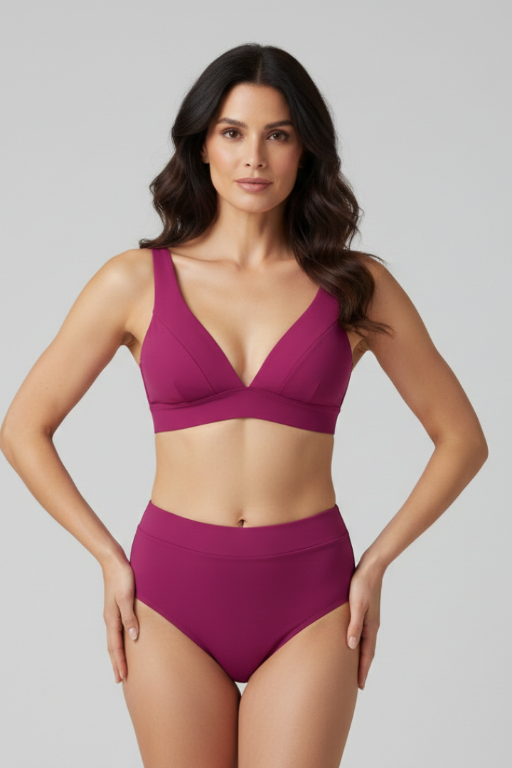 Women's Bikini Top | V-Neck High Waist Swimwear