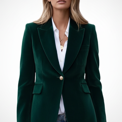 Women's Blazer | Notch Lapel Single Button Velvet