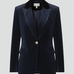 Women's Blazer | Notch Lapel Single Button Velvet
