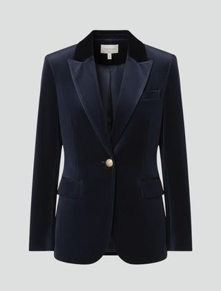 Women's Blazer | Notch Lapel Single Button Velvet