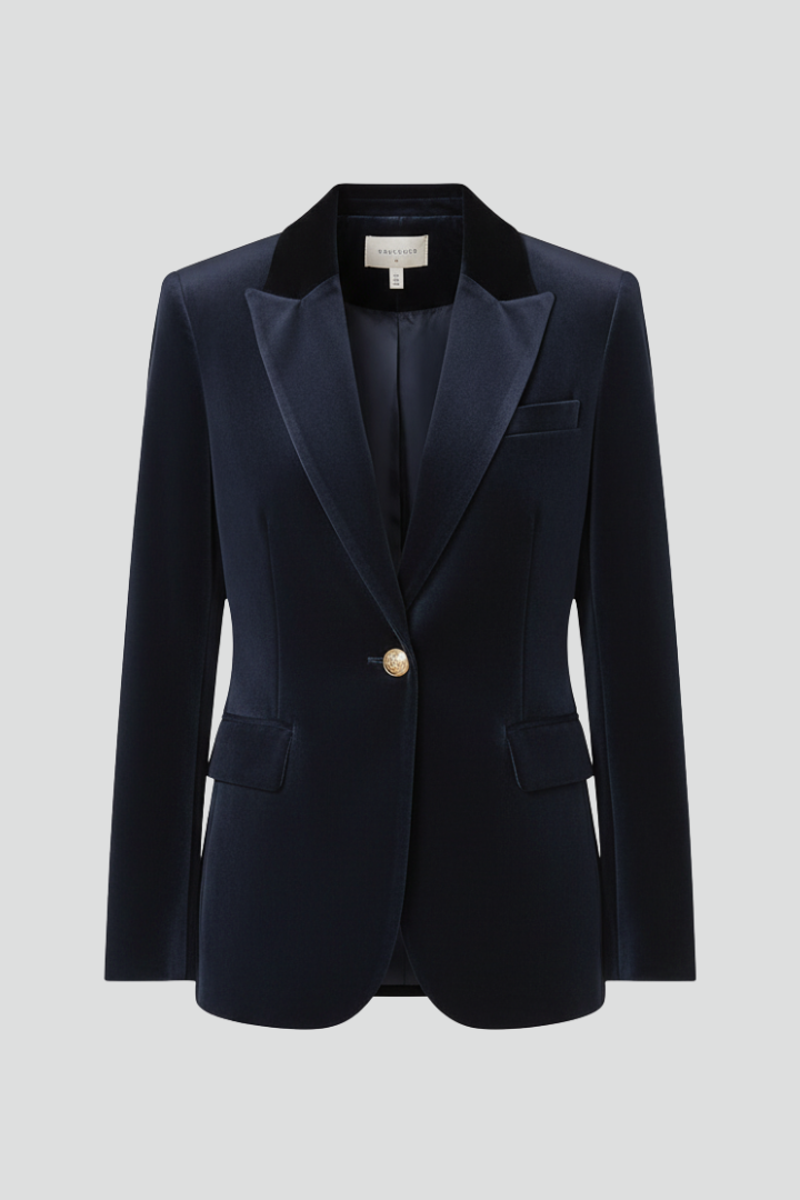 Women's Blazer | Notch Lapel Single Button Velvet