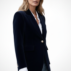 Women's Blazer | Notch Lapel Single Button Velvet
