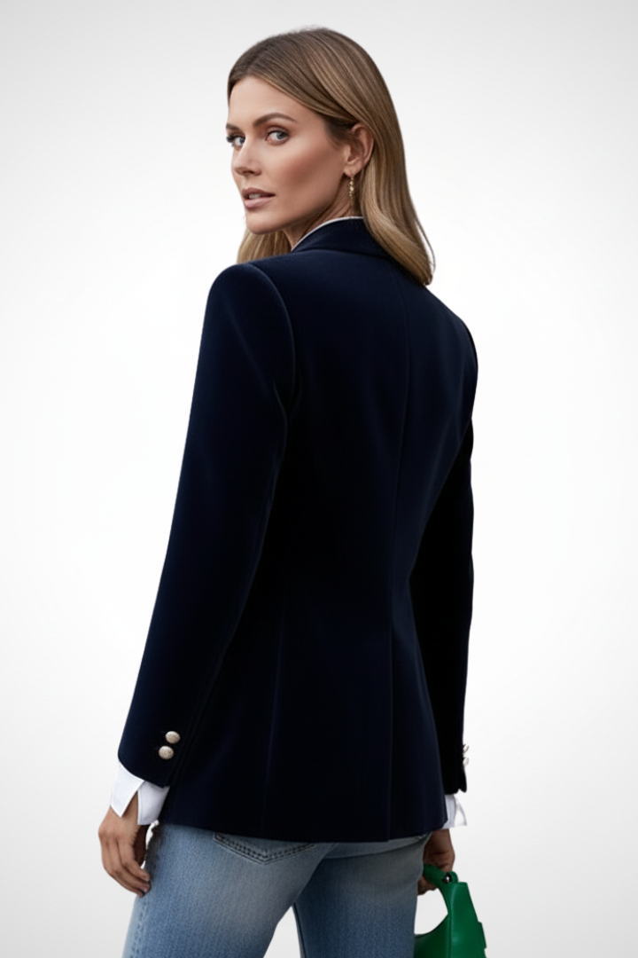Women's Blazer | Notch Lapel Single Button Velvet