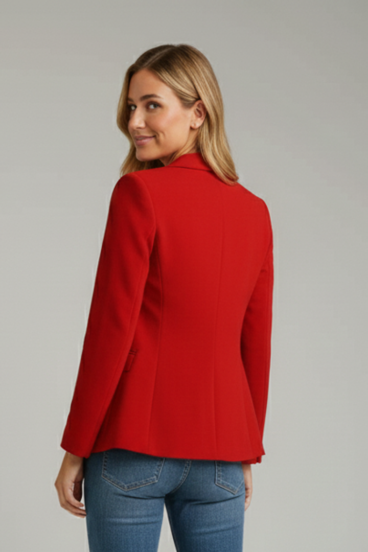 Women's Blazer | Notched Lapel Single Button Long Sleeve