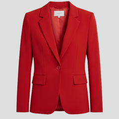 Women's Blazer | Notched Lapel Single Button Long Sleeve