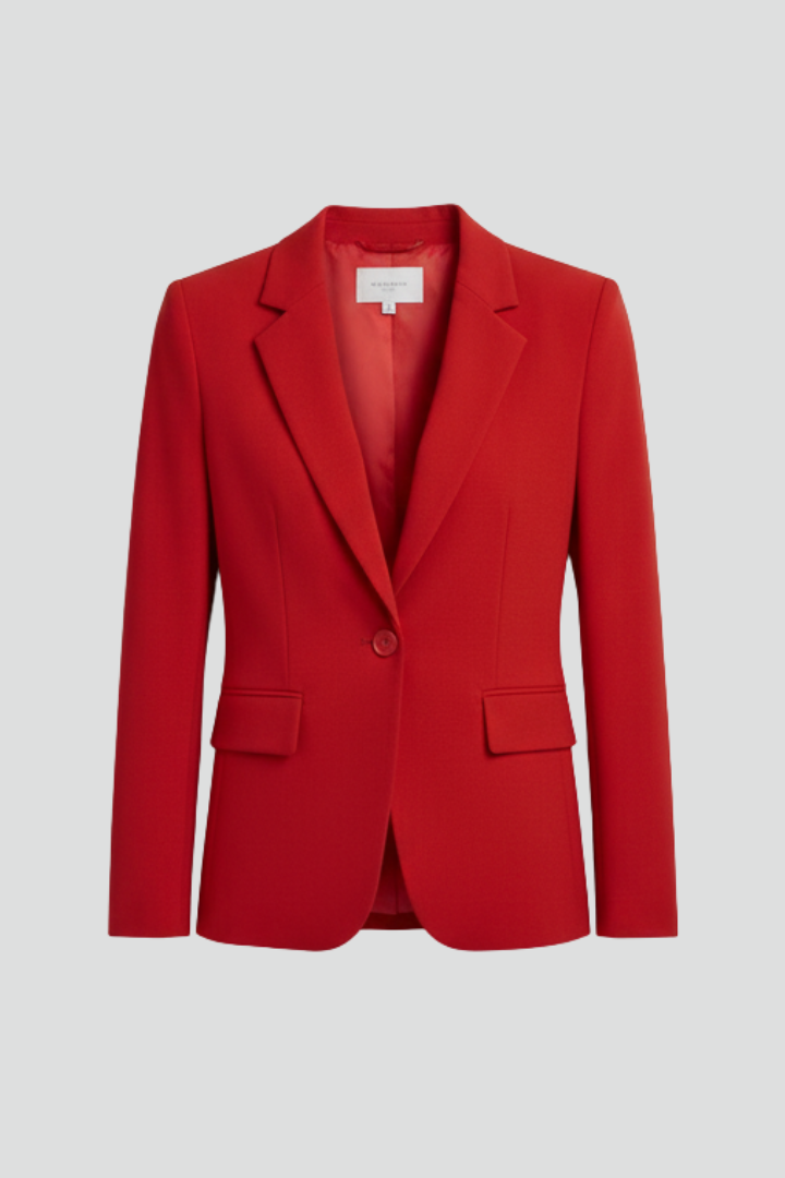 Women's Blazer | Notched Lapel Single Button Long Sleeve