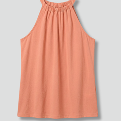Women's Halter Top | Gathered Neckline Sleeveless Loose Fit