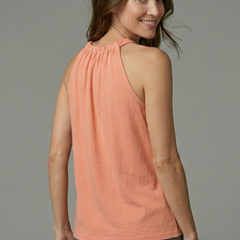 Women's Halter Top | Gathered Neckline Sleeveless Loose Fit