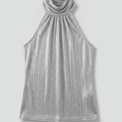 Women's Halter Top | Round Neck Sleeveless Knit