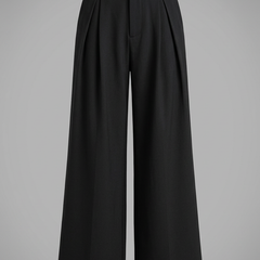 Women's Palazzo Pants | High Rise Wide Leg Pleated Front