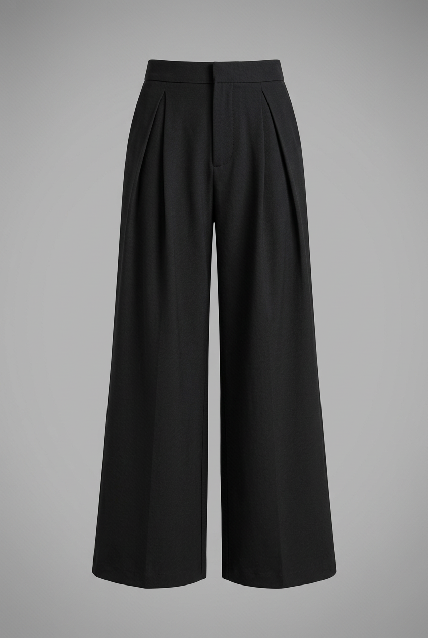 Women's Palazzo Pants | High Rise Wide Leg Pleated Front
