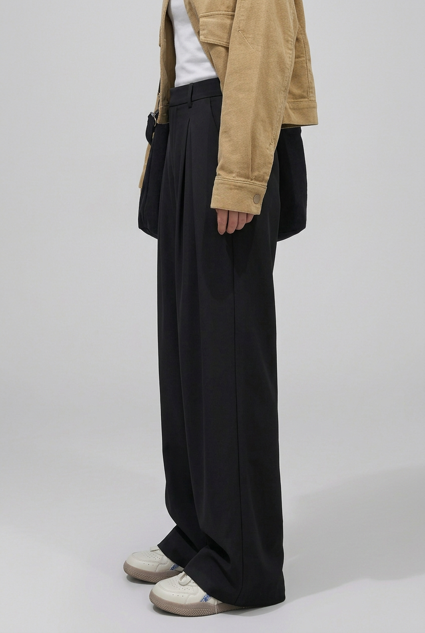Women's Palazzo Pants | High Rise Wide Leg Pleated Front