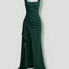 Women's Maxi Dress | Square Neckline Sleeveless Open Back