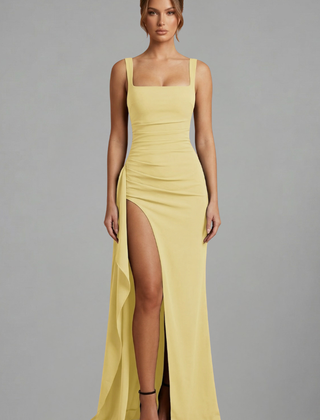 Women's Slip Dress | Square Neckline Sleeveless Maxi
