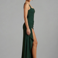 Women's Maxi Dress | Square Neckline Sleeveless Open Back